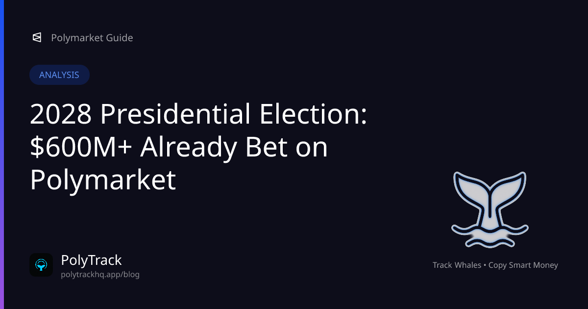 2028 Presidential Election: $600M+ Already Bet on Polymarket - Polymarket Analysis | PolyTrack