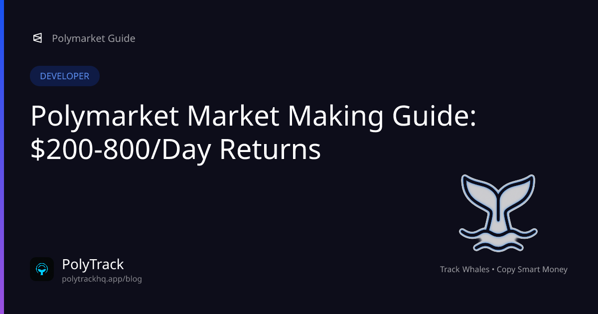 Polymarket Market Making Guide: $200-800/Day Returns - Developer Guide for Polymarket Traders | PolyTrack Blog