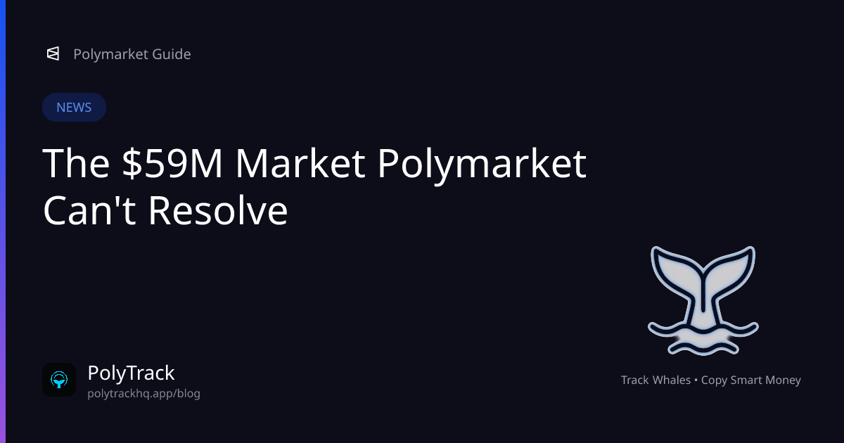The $59M Market Polymarket Can't Resolve - Polymarket News | PolyTrack